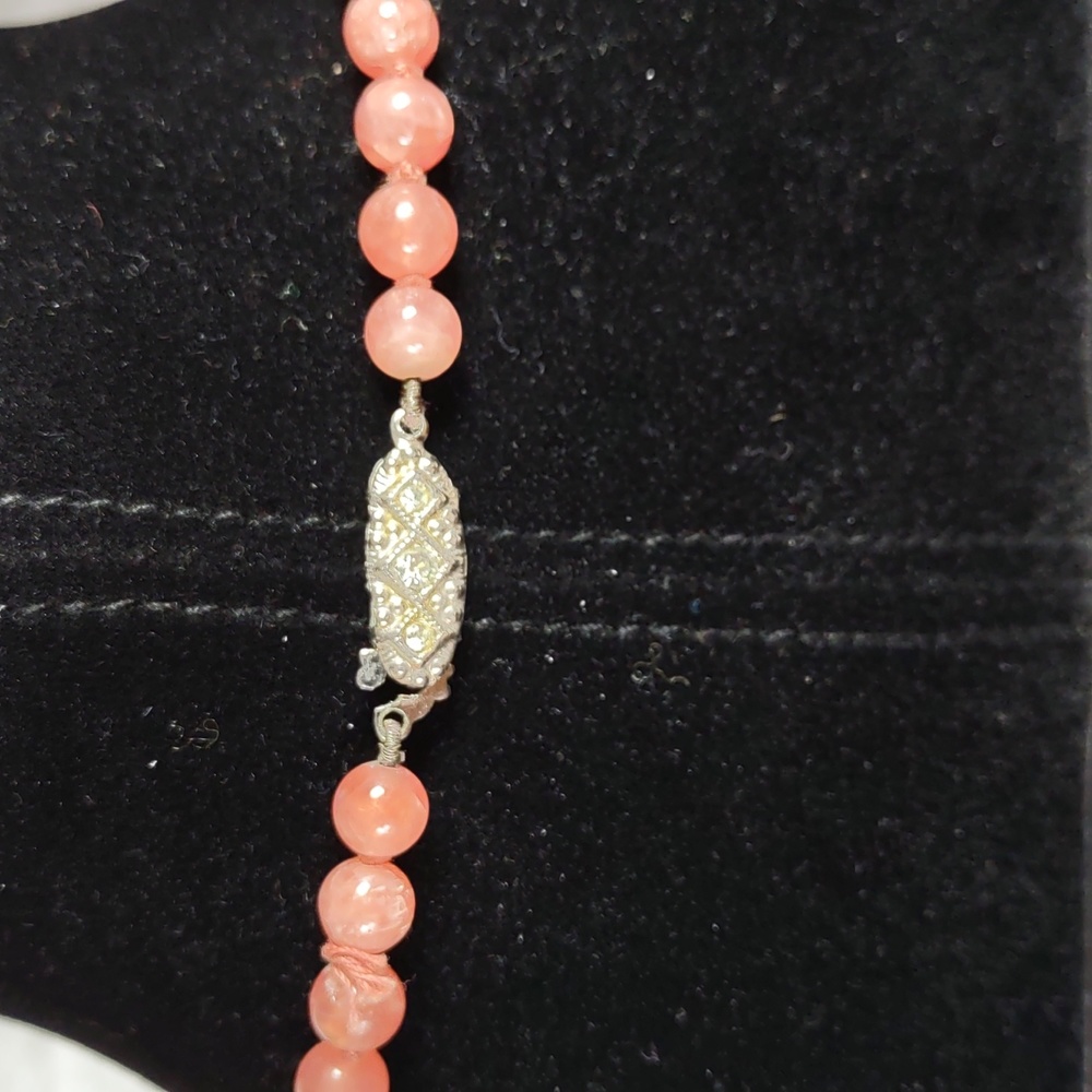 Vintage Rhodochrosite Necklace - Picture 4 of 10